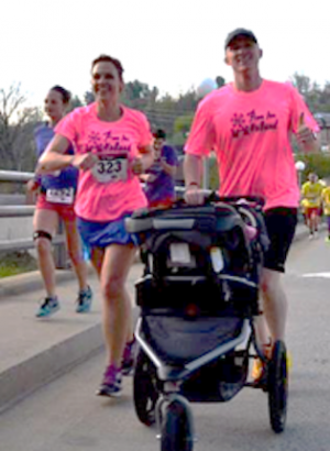 Adam and Brooke Burleson during race